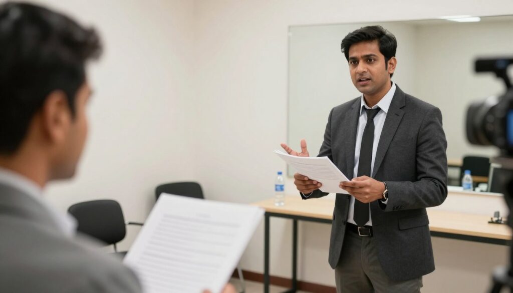 indian actor preparing for an audition indian actor preparing for an audition